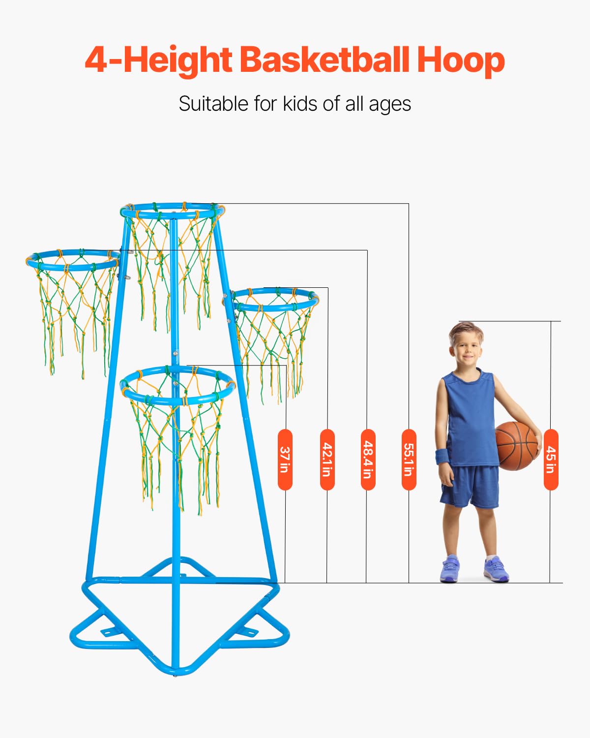 VEVOR Indoor Basketball Hoop for Kids, Over The Door Mini Basketball Hoops with Electronic Scoreboard, Mini Hoop with Scoring &