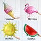 Summer Party Decoration 144Pcs Tropical Flamingo Balloons Garland Arch Kit,Watermelon,Ice Cream Flamingo Balloons For Beach Pool