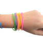 Zugar Land 80s Colorful Neon Jelly Bracelets (7'') Child Size. Retro Rock Pop Star Rainbow Diva Disco Gel Bands (1 Pack - 144 Pc