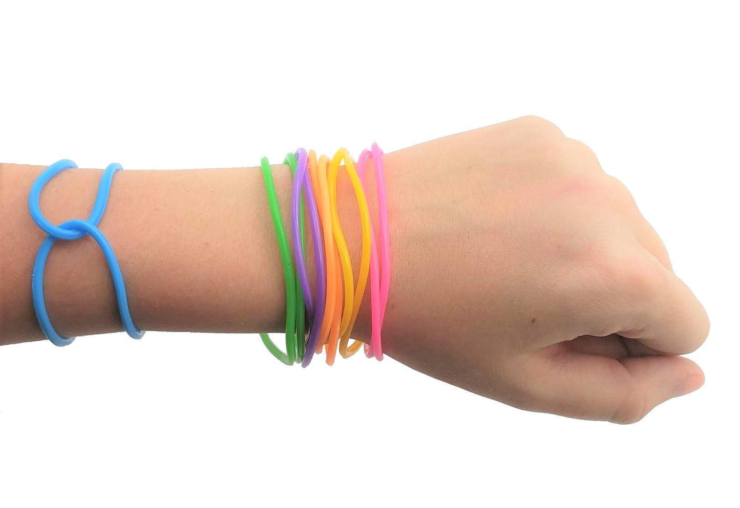 Zugar Land 80s Colorful Neon Jelly Bracelets (7'') Child Size. Retro Rock Pop Star Rainbow Diva Disco Gel Bands (1 Pack - 144 Pc