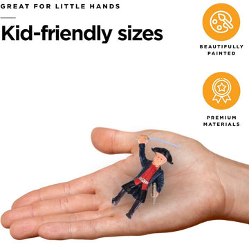 8 Piece Pirate Action Figures Playset in Assorted Poses and   Fun Pirate Men Party Favor for Kids (3.5 inch)