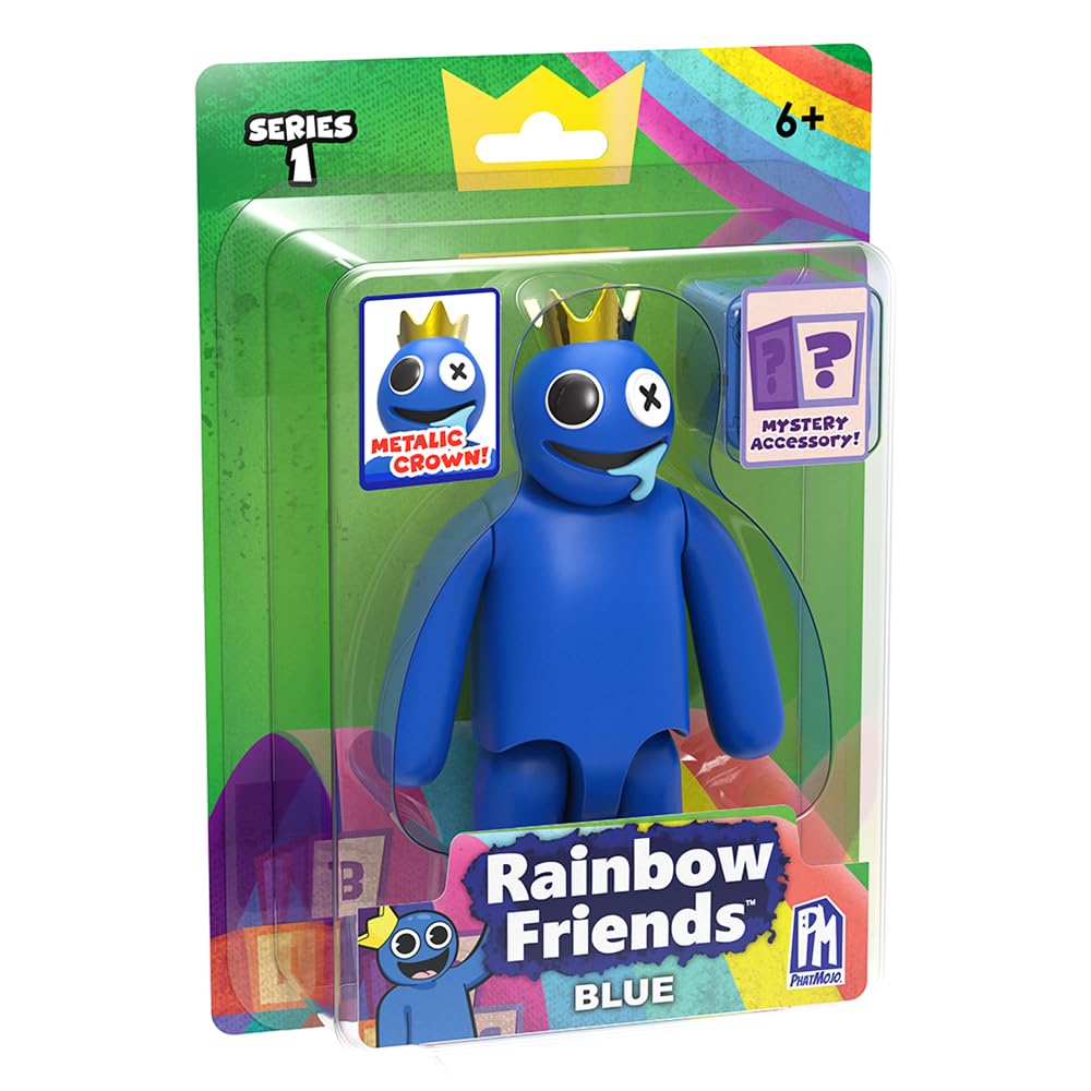 Rainbow Friends - Blue Action Figure (5 Tall Posable Figure  Series 1)-New