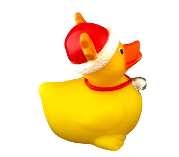 3' Christmas Reindeer Rubber Duck [Floats Upright] - Baby Safe Bathtub Bathing Toy