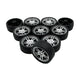 10Pcs Toy Car Wheels 32Mm Rubber Tire Wheels With Metal Shaft For Rc Car Truck Diy Model Toy Wheel Replacement Accessories (2.5X