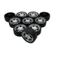 10Pcs Toy Car Wheels 32Mm Rubber Tire Wheels With Metal Shaft For Rc Car Truck Diy Model Toy Wheel Replacement Accessories (2.5X