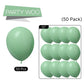 Partywoo Foggy Green Balloons, 50 Pcs 12 Inch Boho Green Balloons, Dusty Green Balloons For Balloon Garland Or Balloon Arch As Birthday Decorations, Party Decorations, Wedding Decorations, Green-F35