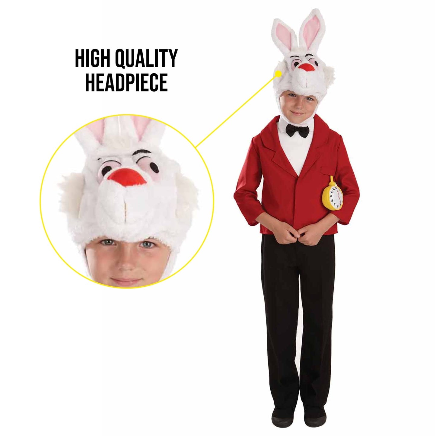 Fun Shack White Rabbit Kids Costume, Kids White Rabbit Costume Boys, White Rabbit Costume For Girls, Kids Rabbit Costume Kids, Large