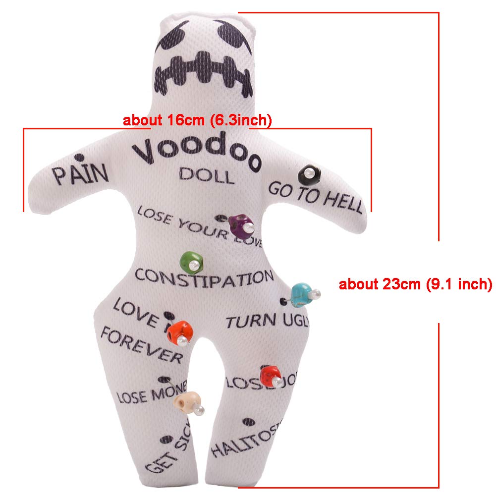Graceart 9 Inch Voodoo Doll Revenge Spell With 7 Pcs Skull Pins (Style-A)