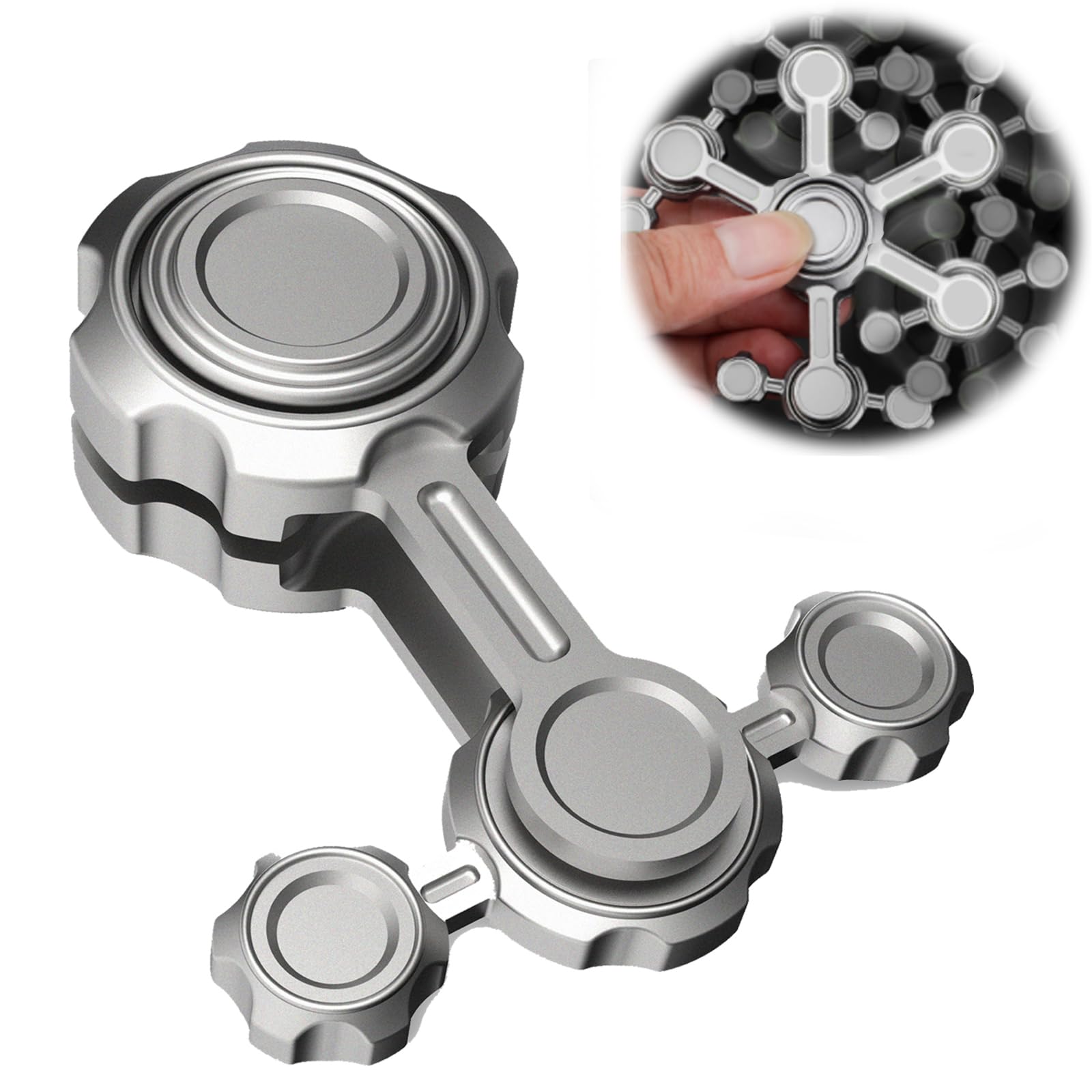 Cool Gear Fidget Spinner Metal Toy Gift For Kids Adults, Luminous Hand Finger Spinner Fingertip Spinning Top, Free Style Fidgeti