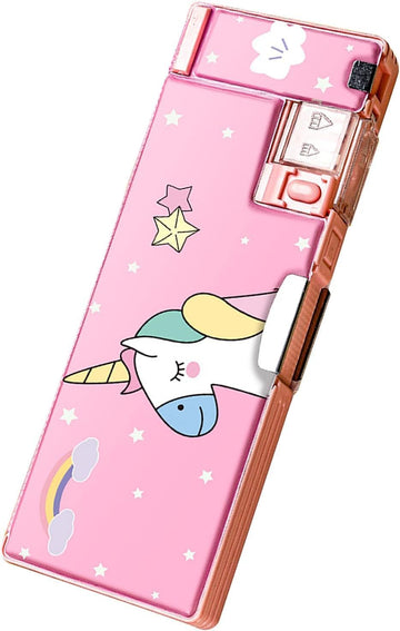 Onpalm Enterprise Magical Multifunctional Cute School Pencil Box For Girls, Unicorn Compass Box For Boys, Aesthetic Stationary I