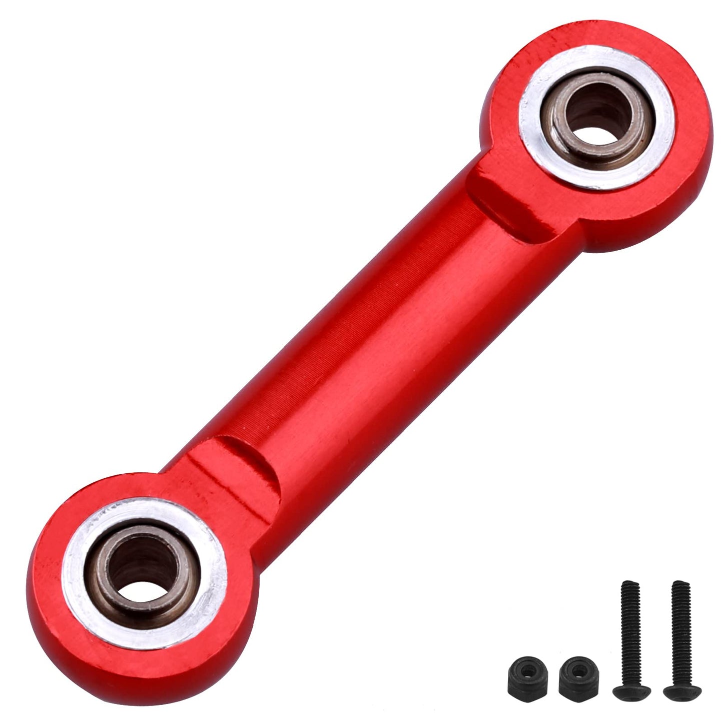 AllinRC Aluminum Servo Steering Rod Tie Links for 6S Arrma Kraton Notorious Mojave Infraction Felony BLX (Red)