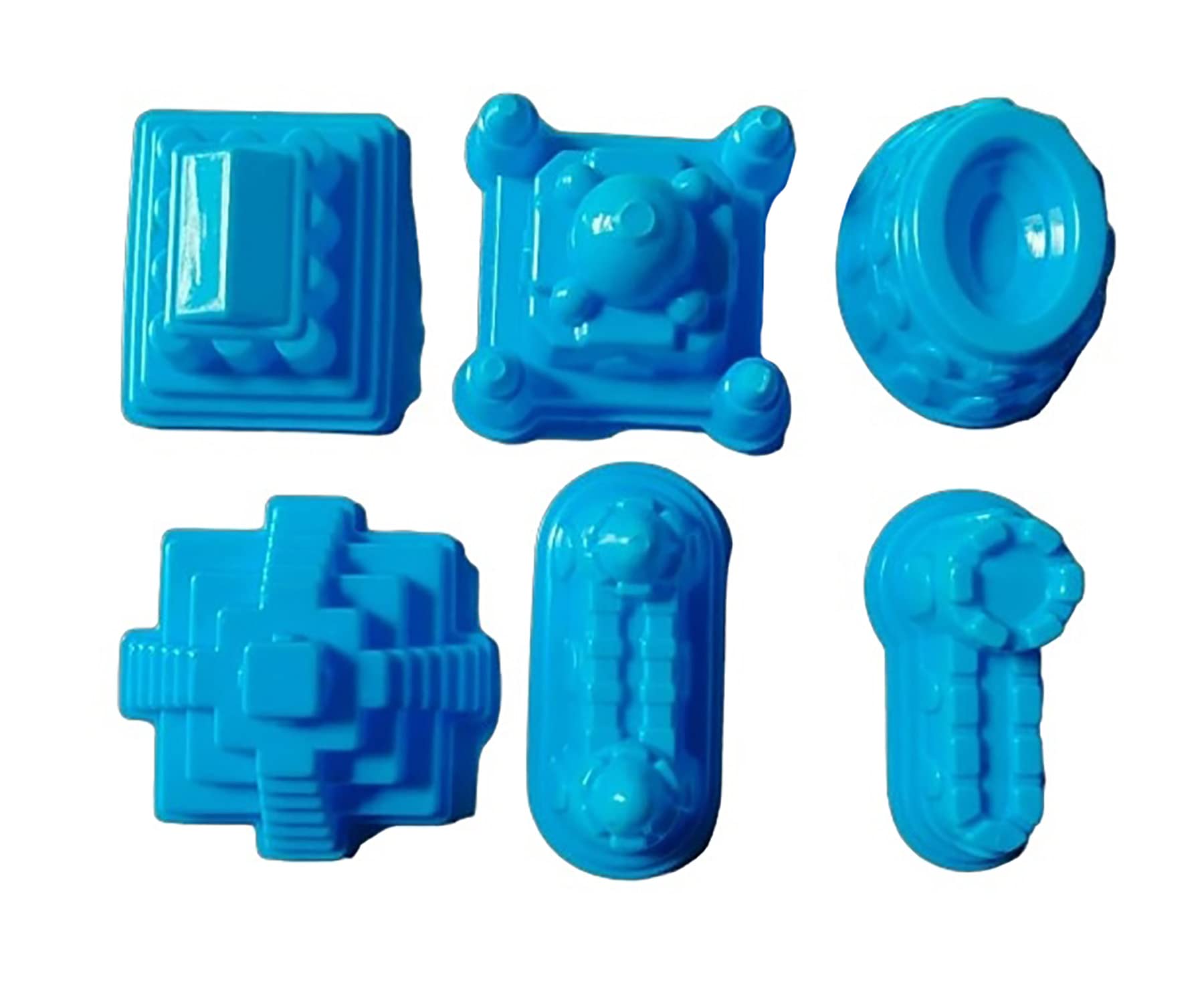 Bestubuy Clay Mould Castle Design (Sky Blue) 6 Pcs Set