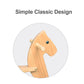 KRAND Wooden Rocking Horse Toy for Kids - Classic Design, Natural Color, 31.5"x9.8"x20.5", Safe Backrest, Fine Workmanship
