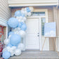Bezente Pastel Blue Latex Party Balloons - 8 Pack 36 Inch Round Helium Light Blue Baby Blue Balloons For Boys Girls Birthday Bab