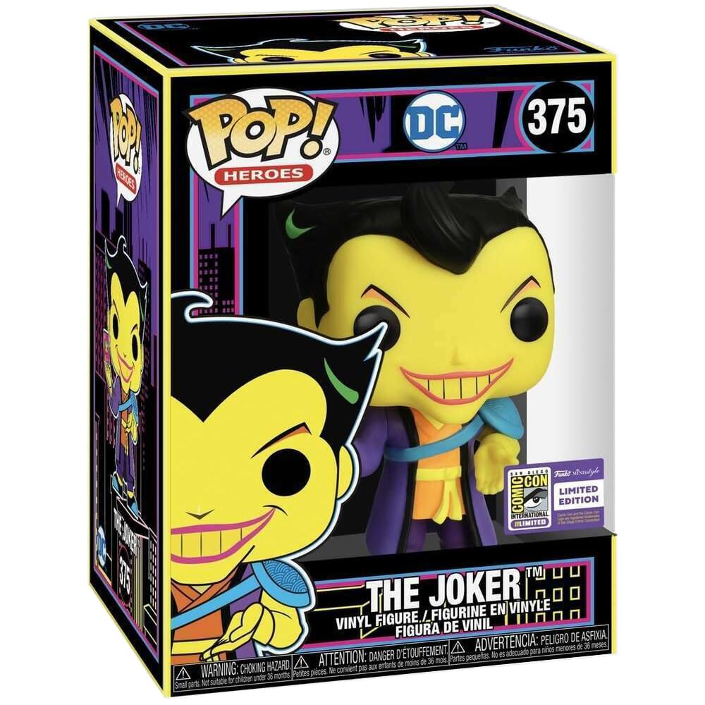 Funko Pop Asia Sdcc Stickered The Joker Black Light Exclusive