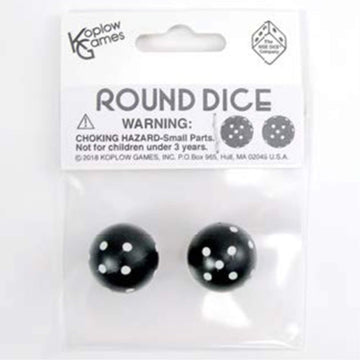 Koplow Round Dice Pair Bkwh
