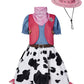Lmyove Cowgirl Halloween Costume (Small, Pink)