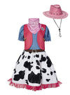 Lmyove Cowgirl Halloween Costume (Small, Pink)