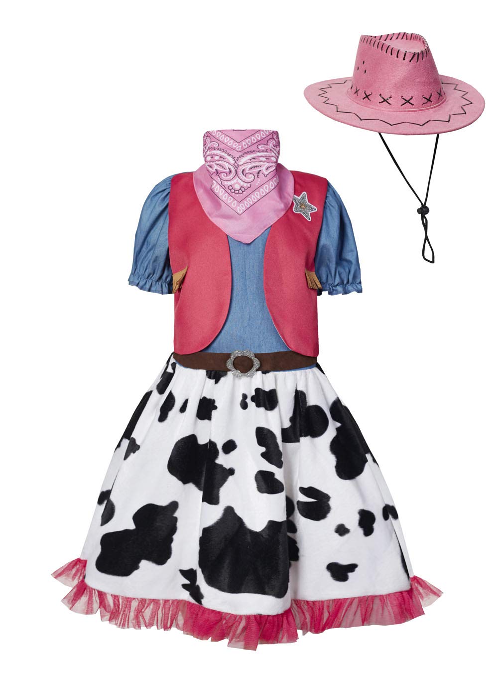 Lmyove Cowgirl Halloween Costume (Small, Pink)