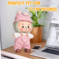 AICase for 17cm Doll Clothes/Outfit Clothes Set for 17cm Doll 3 Piece Set Hat Clothing Boys and Girls Stylish Adorable Dolls Clothes Accessories_Pink