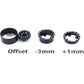 HOBBYSOUL Heavy RC 1.0 Wheels and Tires Pre-Mounted, 1/24 Tires & Adjustable Offset 1.0 Beadlock Wheels Black for 1:24 RC Crawle