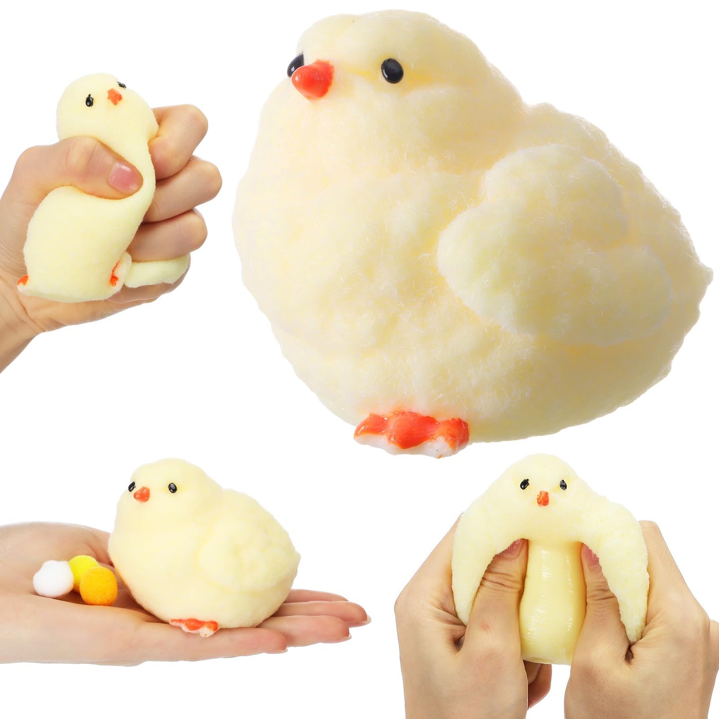 Pickmesh 1pcs Handmade Taba Fidget Toy Fufu Soft Stress Relief Chicken Sensory Fidget Toy Sticky Stress Relief Pinch Kawaii Gift