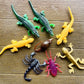 VEDY Rubber Reptile Toy Set, 8 Pieces, Educational Animal Figures Including Crocodiles, Lizards, Scorpion and Cockroach