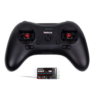 Radiolink T8S 8 Channels 2.4GHz RC Transmitter and Receiver R8EF RX, Remote and Controller Built-in Rechargeable Battery for Qua