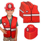 Tigerdoe Firefighter Party Hats and Vests - Kids Themed Costume and Supplies
