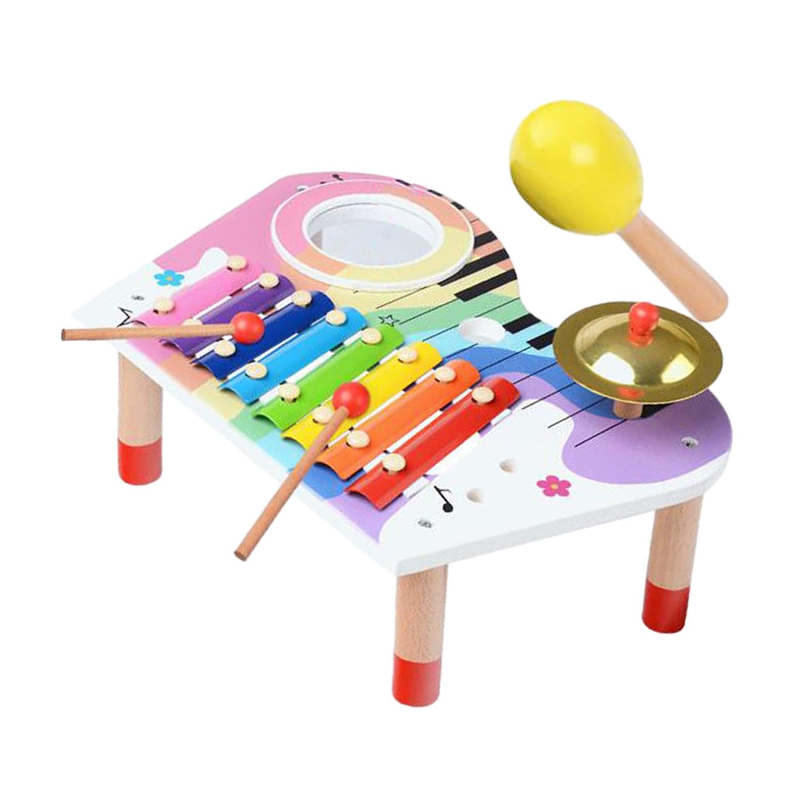 Trendynest Toddlers Drum Kits Wooden Xylophone Motor Skill For Girls Boys Toddlers Kids | Toys & Hobbies | Educational | Music &