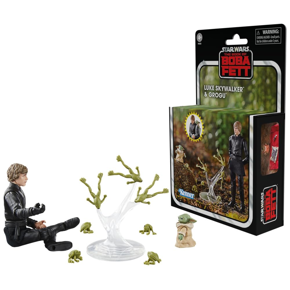 Star Wars: The Book Of Boba Fett Vintage Collection Luke Skywalker & Grogu Action Figures 10 Cm