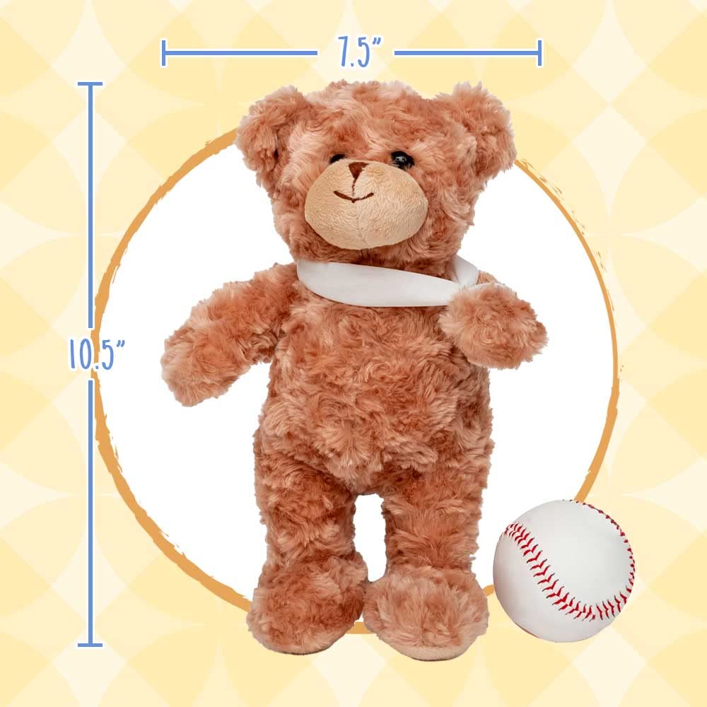 Jolitee Teddy Bear for Kids with Broken Arm - 10.5" Brown Plush Get Well Gift