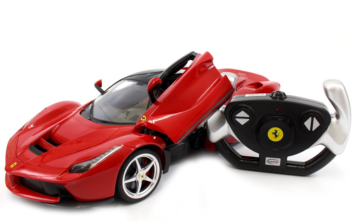 PowerTRC LaFerrari RC Model Car FLF14R - 1/14 Scale, Red, Small, Plastic, RTR with Open Doors