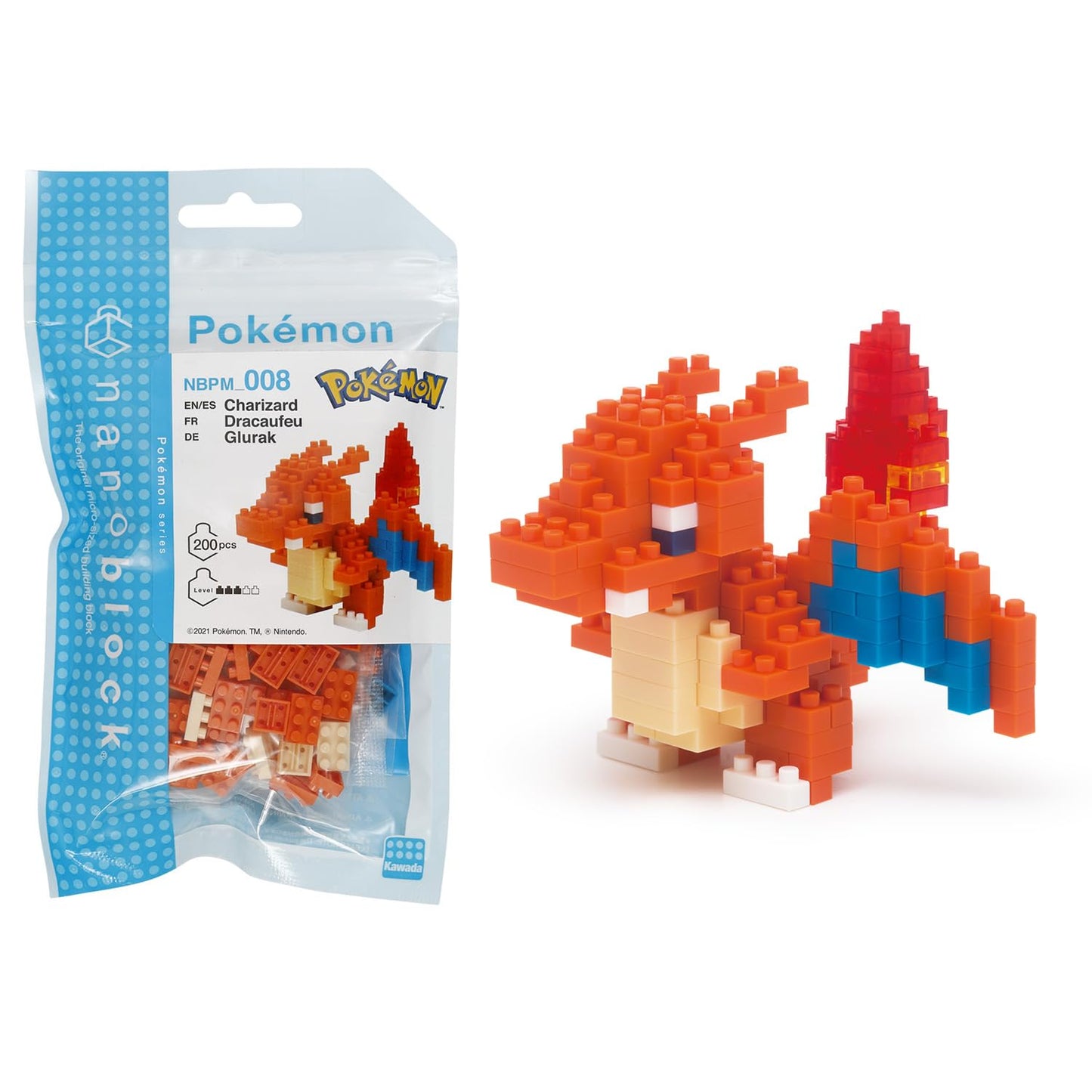 nanoblock Pokémon Charizard Building Kit - Model NAN14624 - Plastic Construction Toy