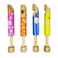 Fartime 4-Piece Set Wood Slide Whistle Toy, Colorful, Lovely Design, Children'S Fun Music Toys, 7.5 Inches