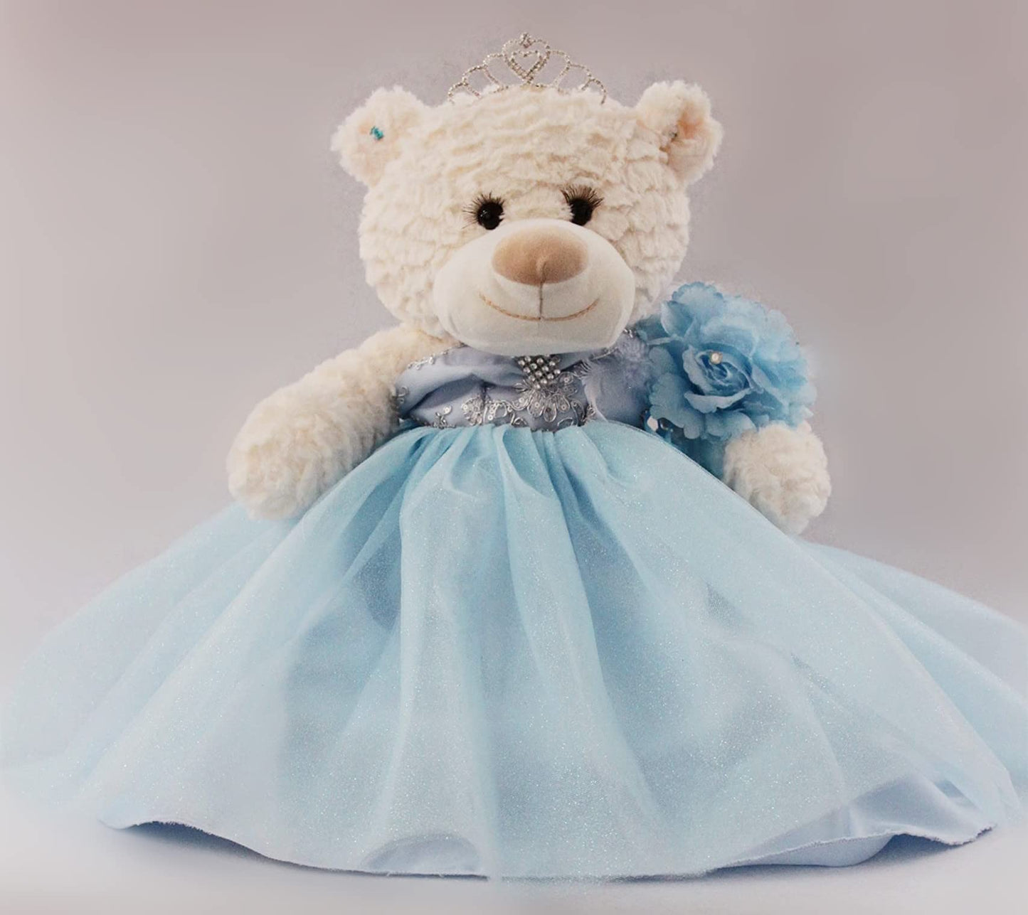 20 Quince Anos Quinceanera Last Doll Teddy Bear with Dress (Centerpiece) ~ B16631-4 Baby Blue
