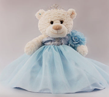 20 Quince Anos Quinceanera Last Doll Teddy Bear with Dress (Centerpiece) ~ B16631-4 Baby Blue