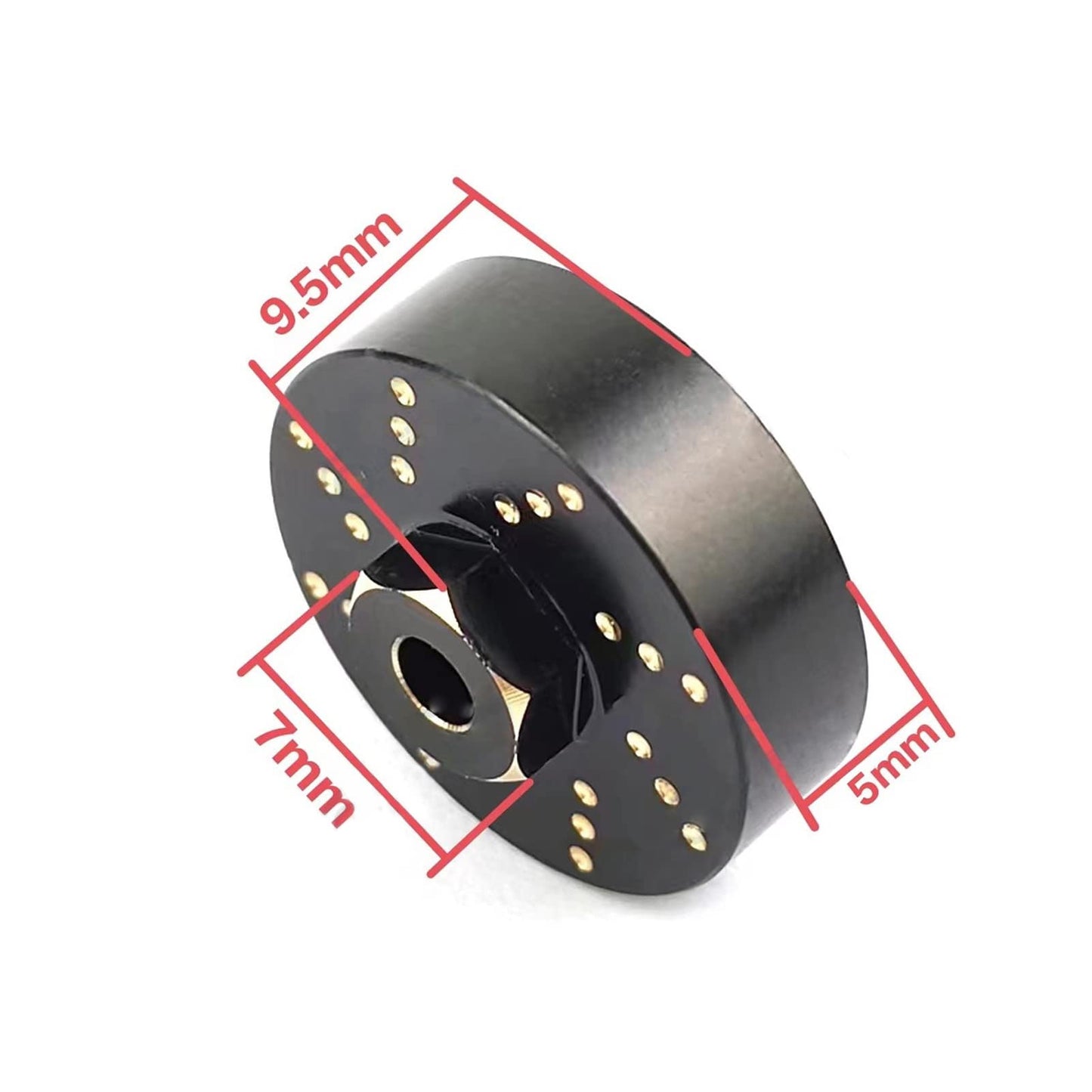 XSYGO 4pcs 13g Brass Wheel Weights with 7mm Wheel Hex Hub Extended Wheel Hubs Adapter for Axial SCX24 AXI90081 AXI00001 AXI00002