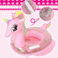New Baby Swimming Pool Floats For Toddler Kids 0-8 Years Under 44Lb, Inflatable Swim Ring Water Raft With Seat And Handle For Summer Beach Outdoor Children Infant Bath Toys (Pink Unicorn)