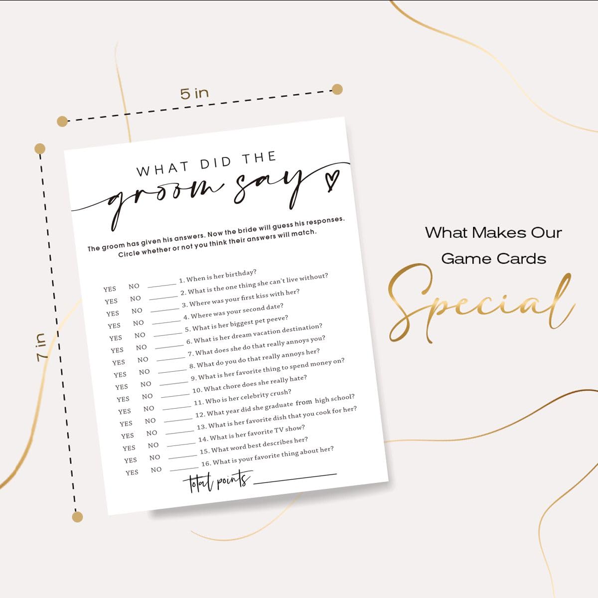Wedding Shower Games Cards, What Did The Groom Say, Bridal Shower Games 25 Guests, Engagement Party Wedding Games For Guests, Mi