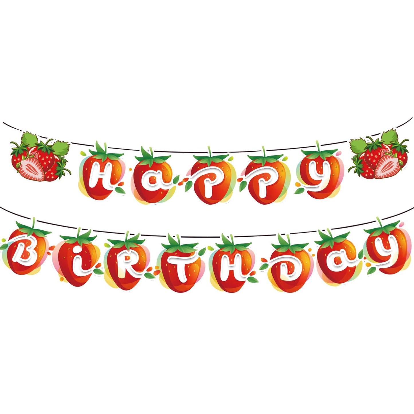 Meetingu Happy Birthday Strawberry Banner Strawberry Happy Birthday Sign Banner Strawberry Banner Birthday Strawberry Themed Bir