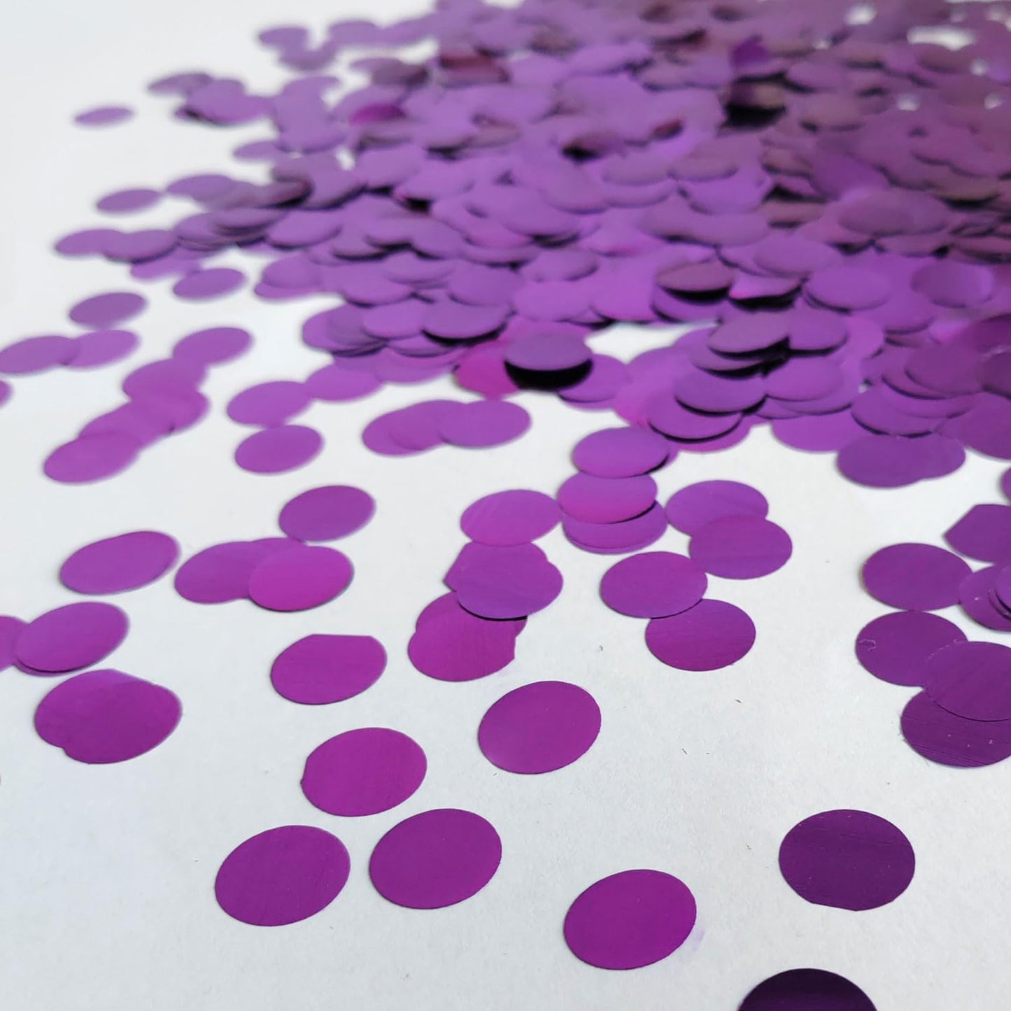 Purple Confetti 0.6 inch,Round Purple Foil Confetti,Shiny Purple Confetti for Party Decoration or Filled Balloons,(3.52 oz)