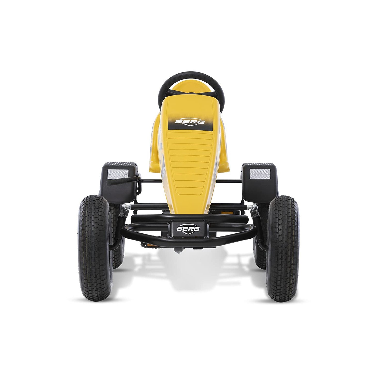 BERG Pedal Kart with XL Frame B.Super Yellow BFR | Childrens Vehicle, Pedal car with Adjustable seat, with Freewheel, Children