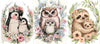 Tulip N Turtle Cuddles In The Wild. Set Of Three Framed Pbn Kits. Diy Acrylic Paint By Number Kit For Adults Beginner Canvas Pai