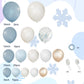 Ilafm 150Pcs Dusty Baby Blue Balloon Arch Garland Kit, Sand White Slate Fog Pastel Baby Blue Balloons Metallic Gold For Boy Baby