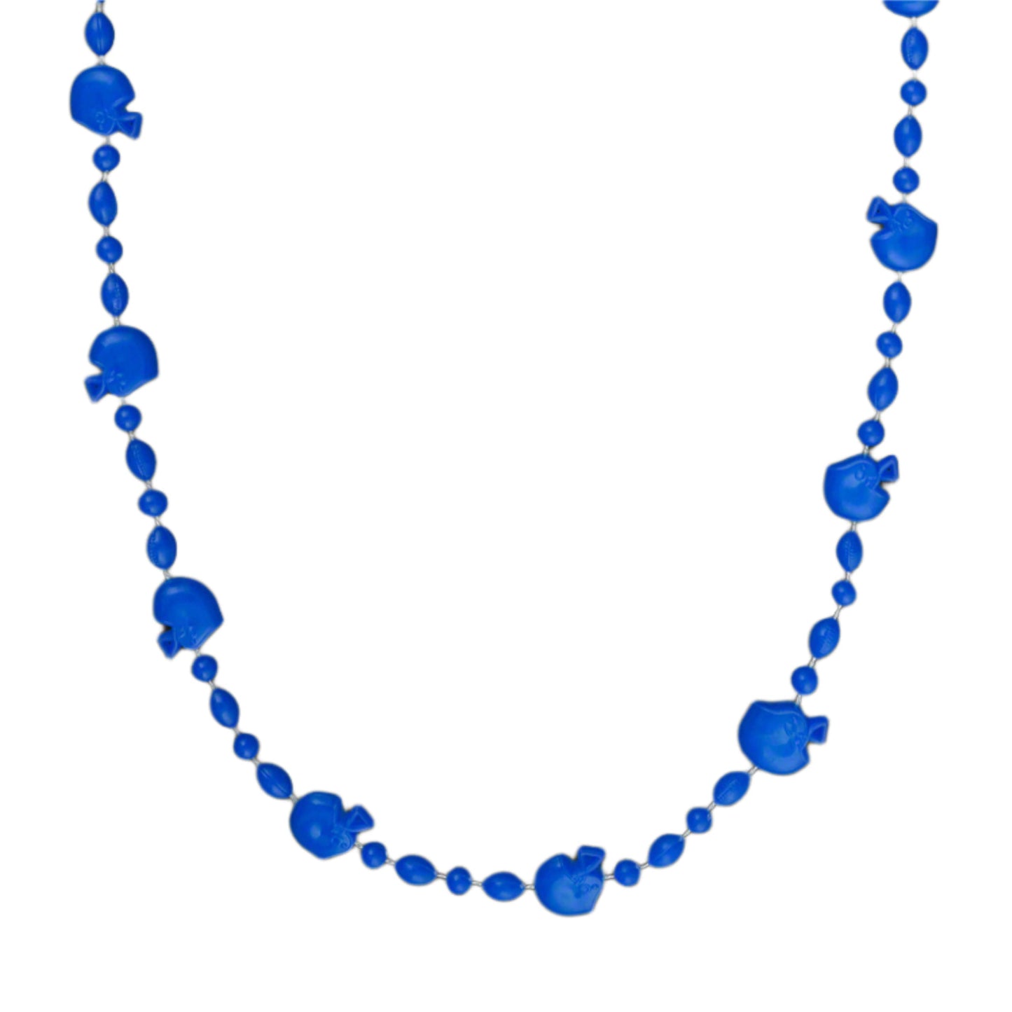 Football Helmet Bead Necklaces Non Metallic Blue Pack Of 12