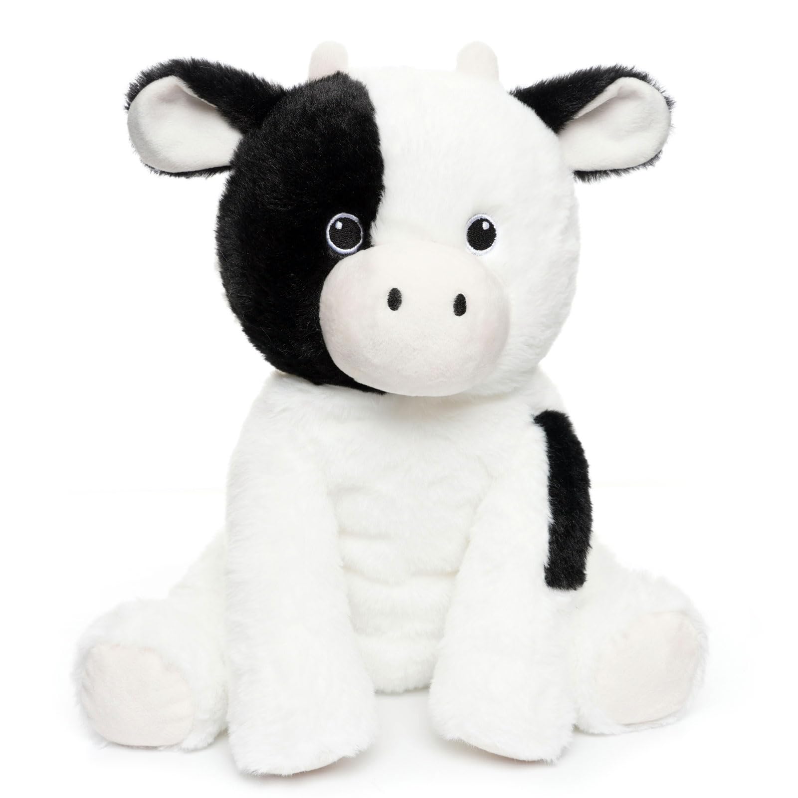 Weigedu Floppy Dairy Cattle Cow Plush Toy - 15.7 Inch Soft & Cuddly Stuffed Animal Cow With Embroidered Eyes, Perfect For Kids,