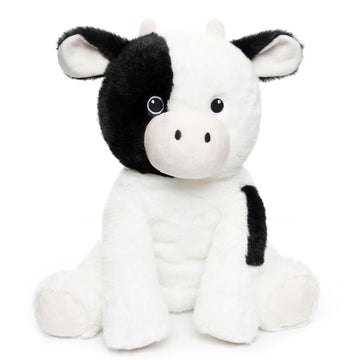 Weigedu Floppy Dairy Cattle Cow Plush Toy - 15.7 Inch Soft & Cuddly Stuffed Animal Cow With Embroidered Eyes, Perfect For Kids,