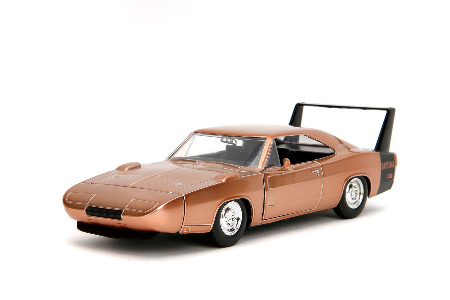 Jada Toys Bigtime Muscle 1:24 1969 Dodge Charger Daytona Die-Cast Car - Opening Doors, Hood, Trunk, Rubber Tires(Candy Copper)