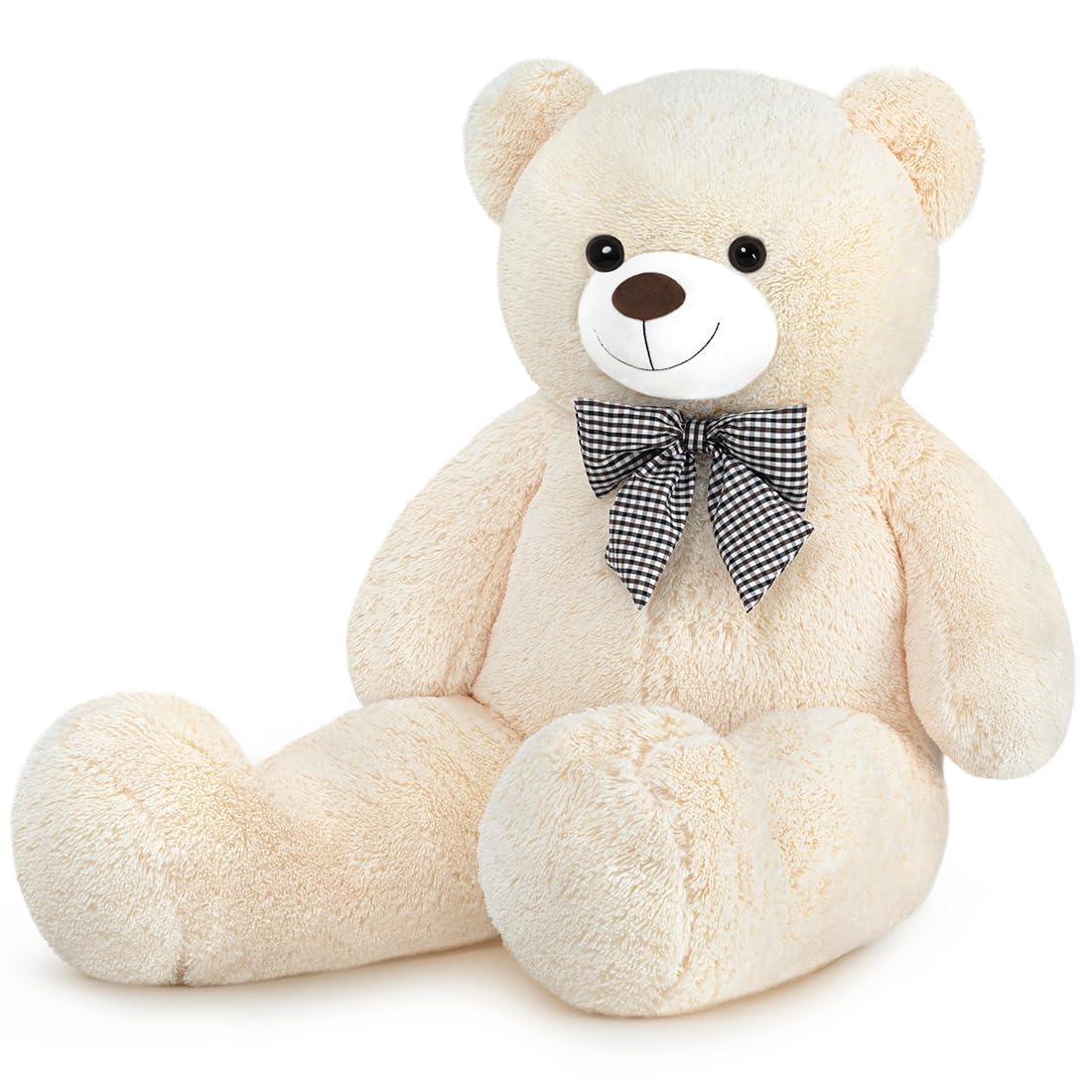 Sausudols XXL Giant Teddy Bear 47  Jumbo Plush Stuffed Animal  Soft Hugging Toy Gift for Kids  Valentine's Day  Christmas Cream